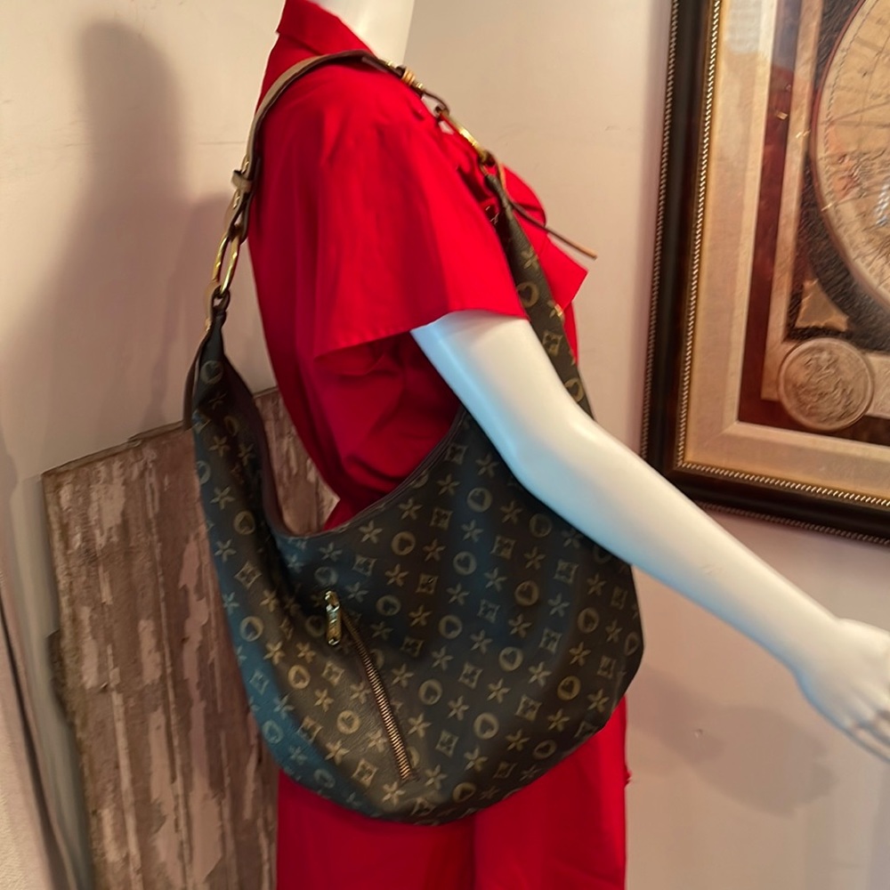VINTAGE LANY SHOULDER BAG BROWN / TAN HEARTS STARS